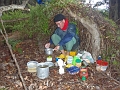 R-P1103565 Night 3, N Refuge Cove, Gary cooking in the rain